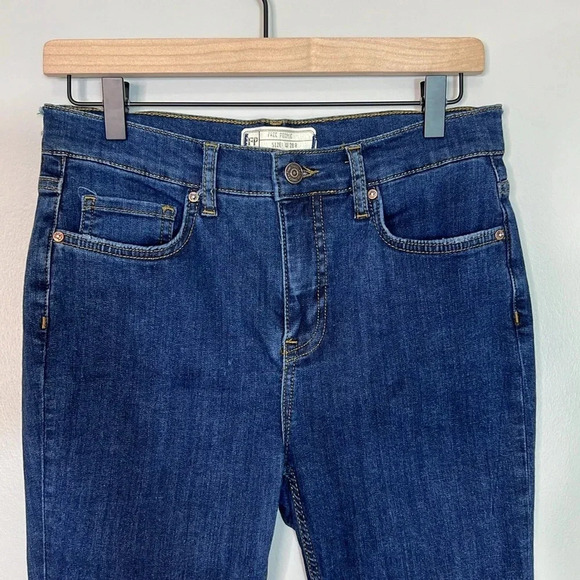 Free People Dark Wash Busted Skinny Jeans with Intentional Holes - Size 28 R - Picture 2 of 12